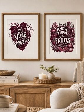 DDS 2-Set, Art Print, 8x10, Bible Verse, Paper Print, Unframed, Nature Series